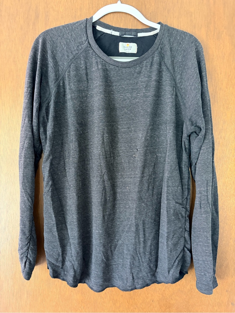 Marine Layer Men's Dark Charcoal Crewneck Sweater
